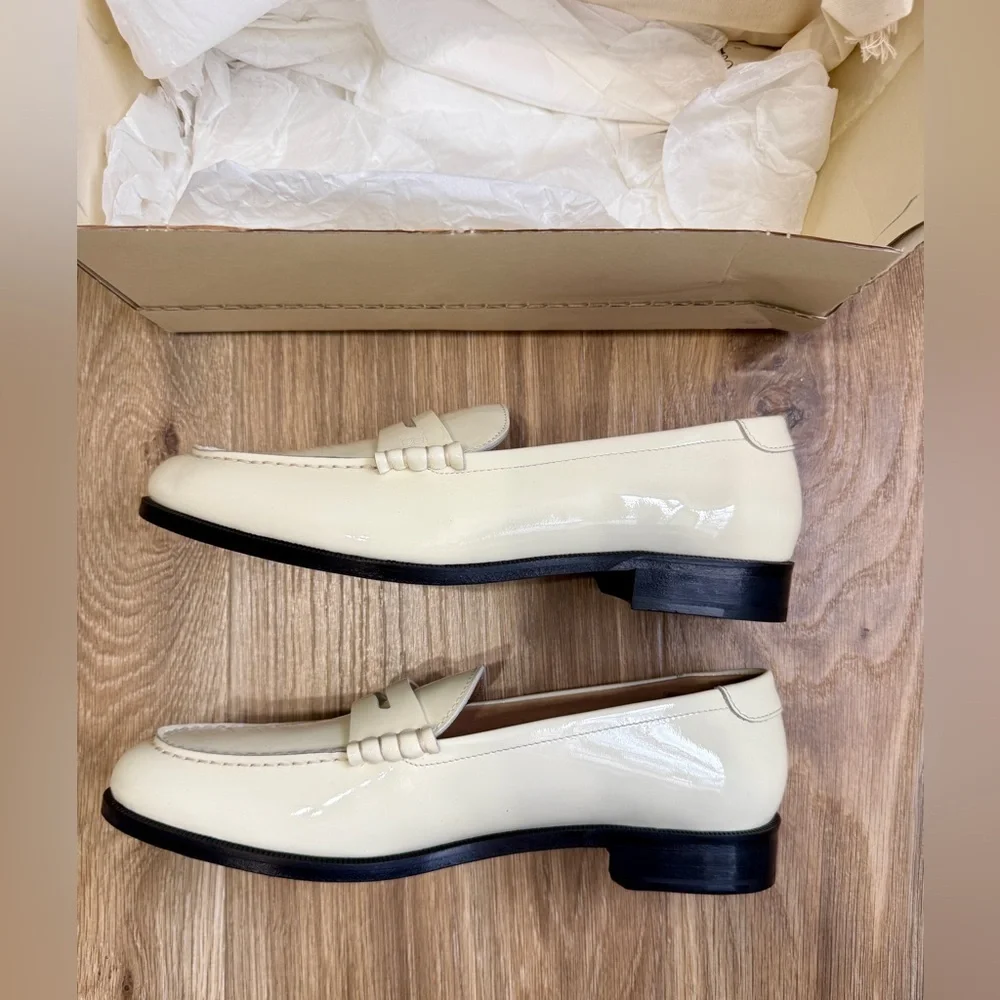 KOIO Brera Pearl Patent Leather Penny Loafers Made in Italy Size 41